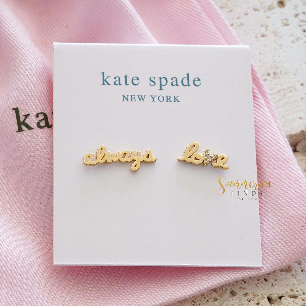 Kate Spade Say Yes Love Always Asymmetrical Stud Earrings 27$